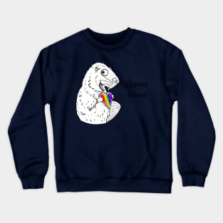 Rainbow Chipper Beaver Crewneck Sweatshirt